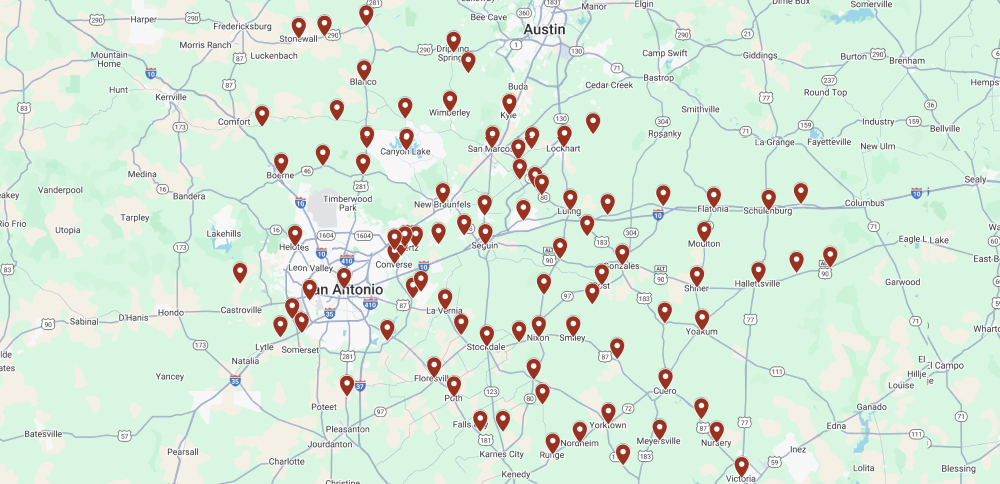 GVEC Service Area Map